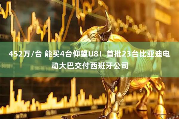 452万/台 能买4台仰望U8！首批23台比亚迪电动大巴交付西班牙公司