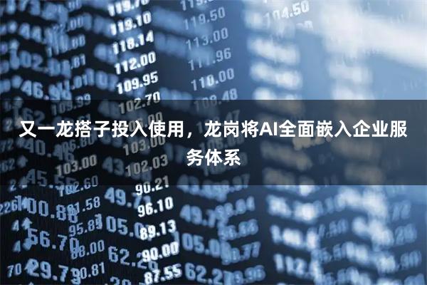 又一龙搭子投入使用，龙岗将AI全面嵌入企业服务体系